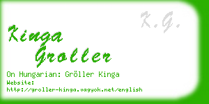 kinga groller business card